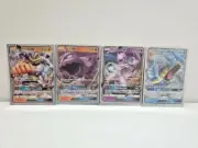 (4) Assorted Pokemon GX Full Art Cards Near Mint MEWTWO, MACHAMP, ONIX, GYRADOS