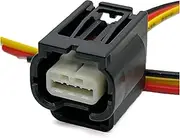 3 Pin Auto Reversing Light Plug Wiring Harness Waterproof Electronic Connector Radar Sensor Compatible with H~nda Infi~iti 7283-2147-30