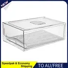 AU Drawer-Type Kitchen Fridge Storage Box with Drain Tray for Food Storage (L)