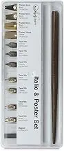 Manuscript Leonardt Calligraphy Dip Pen with Italic and Poster Nib Set