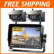 Rechargeable IP69 Waterproof Solar Wireless Backup Camera with 7-Inch Display