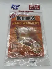 Hot Hands Hand Warmers Up To 10 Hours Of Heat 2-Pair Pack Lasting Heat EXP 01/28