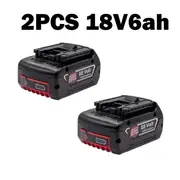 18v6.0a Rechargeable Li-ion Battery For Bosch 18v 6ah Power Tool Backup 6000mah Portable Replacement Bat609 Indicator Light-xdd 2pcs