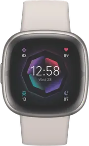 Fitbit Sense 2 Lunar White/Platinum Aluminium