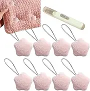 Duvet Holder Clips - 8X Double Sided Plush Fastener Star Shape | Home Bedding Accessories, Bedroom Quilt Cover Fixer with Storage Box for Daily Use