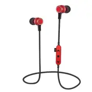 NEW Bluetooth Wireless Stereo Magnetic Sports Gym Headset Headphones W/Mic RED