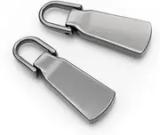 [CRAFTMEMORE] 4 pcs Zipper Pull Zip Puller Tap Slider Pull Tap Quality Metal Puller for Bag Purse Craft Sewing VT31 (3/4 Inch P316, Gunmetal)