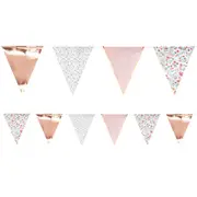 Ginger Ray Ditsy Floral and Rose Gold Flag Banner 3.5m