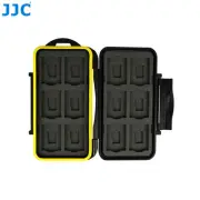 JJC Water-resistant Memory Card Case Storage Holder fits 12 SD+12 Micro SD Cards