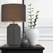 PASCAL Table Lamp Grey Ceramic - PASCAL TL-GY