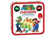 Super Mario Checkers Tic-Tac-Toe Collector's Game Set Featuring Super Mario Bros - Mario Luigi Collectible Checkers and TicTacToe Perfect for Mario Fans