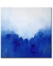 Ready2HangArt Blue Perspective Wrapped Canvas Abstract Wall Art by Karen Moehr