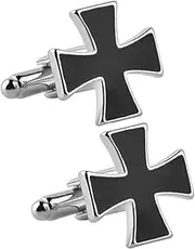 [VALICLUD] 1 Pair Men Cross Cufflinks Shirt Studs for Tuxedo Suit present for Gatherings Special Occasions Stylish Cuff Buttons to Showcase Personality