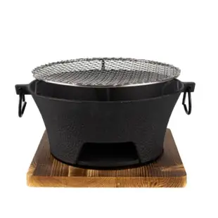 【May Shop】大款 戶外露營圍爐煮茶取暖爐鑄鐵碳爐野營木炭燒烤爐