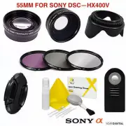 FISHEYE LENS + TELEPHOTO ZOOM LENS + REMOTE FOR Sony Cyber-shot DSC-HX400V