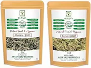 Dr. Arya's Bhringraj & Brahmi Combo 200gm | 100% Pure & Natural Bhringraj Leaves | Nourishment of Skin And Hair| Hair Regrowth Scalp Treatment Dry Frizzy Curly Straight Wavy Hair Type | 100+100gm