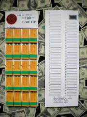 ( 1 Each ) 100-P5 SURE TIP BOARD {00 / 99} SPORT SCORE PullTab Raffle Jar Ticket