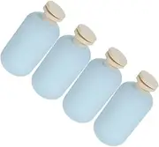 ETHZZLE 4PCS Travel Friendly Refillable Shampoo Bottles with Flip Cap Compact Lotion Containers for Skincare for Business Trips and Travel Leakproof and Lightweight