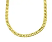 ANTI-TARNISH 14K YELLOW GOLD FINISH HEAVY MIAMI CUBAN TIGHT LINK CHAIN 9MM 24''