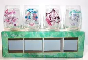 Bio World The Golden Girls Retro Stemless Wine Water Glass Set 4 Contour 18 oz