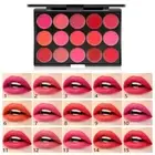 Waterproof Matte Lipstick Palette with Mirror 15 Color Lip Gloss Palette Women