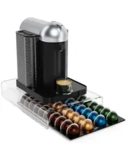 Storage Drawer for Nespresso Vertuo Coffee Pod Holder for Counter Acrylic Cof...