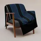 Throw Blanket Black Blue Light Blue Free Shipping