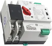 Abbraccia Dual Power Automatic Transfer Switch,Generator Changeover Switch Replacement Attachment 2P 100A 220V for Commercial Office