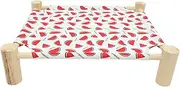 Elevated Cat Beds High Footed Cat Bed Elevated Cat Bed Wood Leg Puppy Bed Indoor Puppy Bed Watermelon Breathable Cat Hammock
