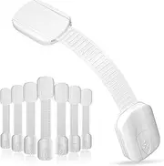 Spendeal 8 Count Child Proof Cabinet Locks Baby Proofing Child Safety Locks with Baby Proof Multi-Purpose Lock for Cabinets, Drawers, Fridge, Trash Can, Cupboard with Adhesive Drawer Door Latches