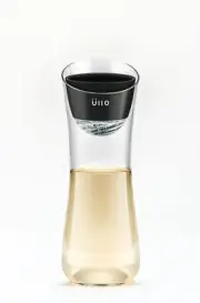 Ullo Wine Purifier and Hand Blown Carafe with 6 Selective Sulfite Filters, Re...