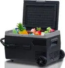 SMAD 50L Camping Mini Car Fridge Freezer, Electric Compressor Cool 12V/24V DC