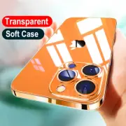 For iPhone 16 15 14 Pro Max 13 12 11 XR 8 Shockproof Clear Silicone Case Cover