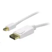 Dynamix C-DP-MDP-1 Mini DisplayPort 1.2 to DisplayPort Cable - with Gold Shell Connectors - 1m - White DDC Compliant [C-DP-MDP-1]