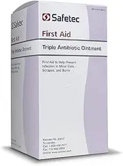 Safetec Triple Antibiotic .9 g. Pouch (144 Count Box) - First Aid Ointment for Minor Cuts, Scrapes and Burns (Pack of 1 Box)
