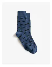 [Trenery] Dachshund Crew Sock in Royal Blue