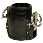Apache 49030520 Part B Female Cam and Groove Adapter, Polypropylene, Black, 2"