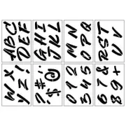 3" Handwritten Alphabet Stencils by Craft Smart® - 45 designs