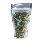 50 Clear Front Silver Back Stand Up Zip Seal Pouch Smell Proof Mylar Lock Bags