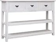 Sideboard Antique White 115x30x76 cm Wood Dining Storage
