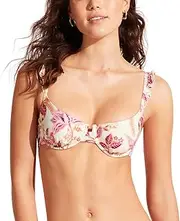 [Seafolly] Women's Underwire Bustier Molded Cup Bikini Top