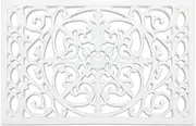 Sumnacon Cast Iron Trivet Heat Resistant Iron Trivet for Hot Dish Pot Pan Plate Teapot,Rustic Cast Iron Trivet for Cooktop Kitchen Dining Table Metal Trivet with Rubber Feets,White