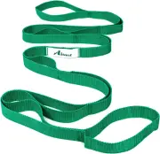 Stretching Strap Yoga Straps for Physical Therapy, 10 Loops Non-Elastic Band