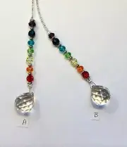 SEArts Crystal Prism Chakra Suncatcher Rear View Mirror Car Charm Rainbow Maker