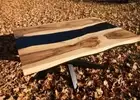 Wooden Epoxy Black Table, Console table, Wooden Table, Resin Table top