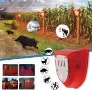129db Solar Motion Sensor Alarm Lamp Gunshot Sounds & Dog Barking Sound *1