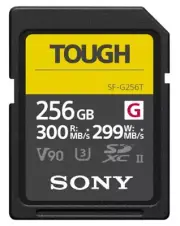 Sony G Tough Series SF-G256T 256GB UHS-II Class 10 U3 V90 SDXC SD Memory Card