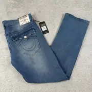 True Religion Ricky Flap Men's 36x34 Relaxed Straight Maze Runner Jeans