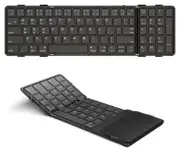 Foldable Bluetooth Keyboard with Number pad, Seamless, Ultra Light(8.3oz) Ful...