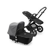 Bugaboo Cameleon 3 Plus seat and bassinet pram Grey mélange sun canopy, black fabrics, black chassis